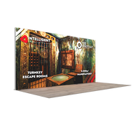 Stand d'exposition modulaire en aluminium de 20x10 pieds avec fond lumineux, impression sur tissu LED SEG, pour la publicité