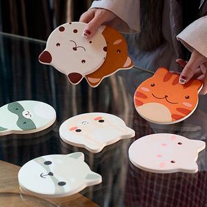 Dessous <span class=keywords><strong>de</strong></span> verre en Diatomite d'animaux, dessin animé mignon, dessous d'eau - Product Image 2