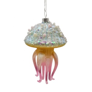 <span class=keywords><strong>Handmade</strong></span> 4-Inch Sang Trọng Giáng Sinh Đầy Màu Sắc Sứa Đồ Trang Trí Thủy Tinh Kích Thước Tùy Chỉnh Kỳ Nghỉ Đại Dương Đảng Trang Trí Cho Cây - Product Image 6