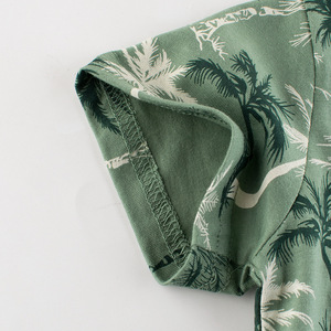 2021 New Summer <b>Toddler</b> Boy Green Printed Letter Short Sleeve Shirt 2-7T - Product Image 4