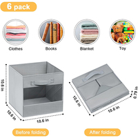 Offres Spéciales pliable Non tissé tissu Cube organisateur bac de rangement léger 10kg capacité livres jouets vêtements fenêtre Meilleur vendeur