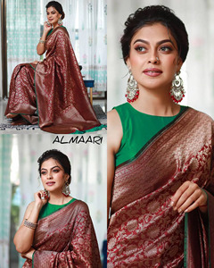 Vente chaude Banarasi doux soie Saree mariée mariage Festival porter dernière conception indien pakistanais vêtements prix de gros indien - Product Image 5