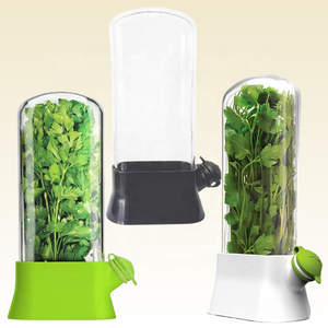 Boîte de conservation des herbes fraîches transparente pour la cuisine, boîte de conservation à la vanille, récipient de stockage des herbes en plastique pour réfrigérateur - Product Image 1
