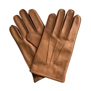 Bestverkopende Best Design Mannen Echt Lederen Handwerk Klassieke Handschoenen Schapenvacht Handschoenen Winter Handschoenen