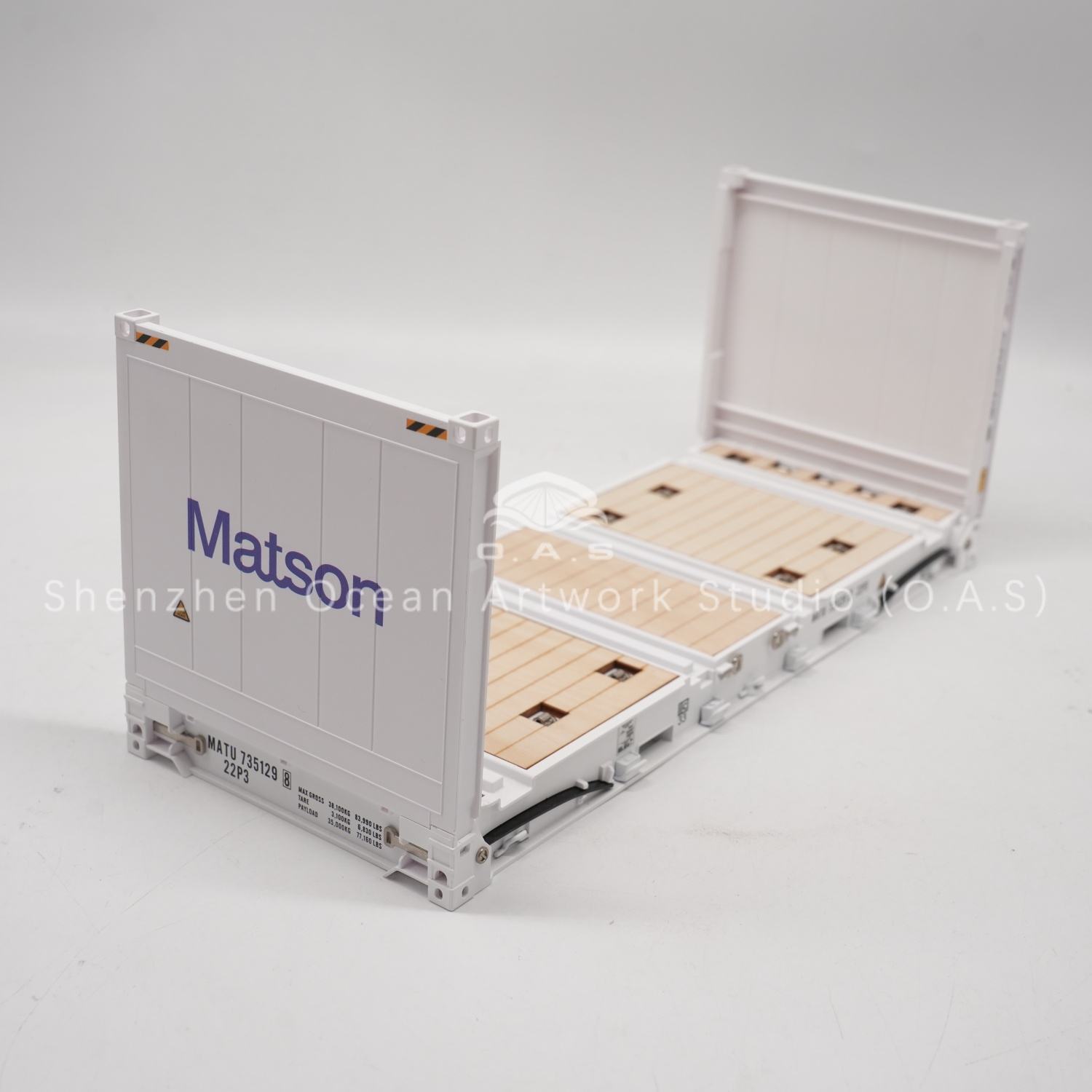 Modèle de conteneur à support plat Matson