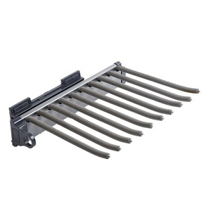 Suave y silencioso deslizamiento 22 brazo extraíble pantalones estante con poleas silenciosas pantalones deslizantes percha barra armario organizadores - Product Image 4