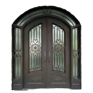 <span class=keywords><strong>Puerta</strong></span> Doble <span class=keywords><strong>de</strong></span> Entrada <span class=keywords><strong>de</strong></span> Hierro Forjado a Mano <span class=keywords><strong>de</strong></span> Lujo con Arco, <span class=keywords><strong>Puerta</strong></span> Frontal <span class=keywords><strong>de</strong></span> Seguridad <span class=keywords><strong>de</strong></span> Acero Sólido Personalizada para Villa - Product Image 1