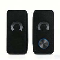Altavoz JSP001 USB 2.0 de 2 Canales con Control de Volumen, Entrada de Línea de 3.5 mm, Salida de Alimentación USB para Computadora y Altavoz de Cine en Casa para PC