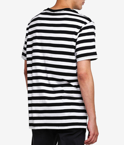De los hombres de la moda T camisas de alta calidad blanco <span class=keywords><strong>y</strong></span> negro a rayas camiseta de los hombres - Product Image 2