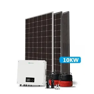 Trên tắt hệ thống năng lượng mặt trời lưới đầy đủ gói 10KW với hệ thống năng lượng mặt trời lưu trữ năng lượng pin lithium