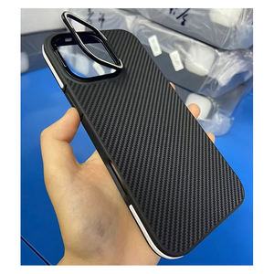 Étui de téléphone coloré de luxe pour Iphone 16 Pro Max en Fiber de carbone Anti empreinte digitale couverture de téléphone lentille de caméra support en métal - Product Image 6