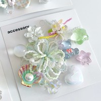 Breloques et clips pour chaussures en plastique perlé faits main de qualité supérieure, style coréen Dongdaemun, pour chaussures Mary Jane, ballerines et Crocs