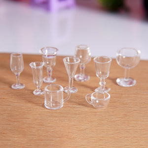 1:12 Miniature Stem Glass Dollhouse Kitchenware Container Miniature Food Toy Cup Miniature Red Wine Glass Small Cup - Product Image 3