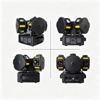 Projecteur LED 200W à 4 têtes mobiles, faisceau rayé et flash, idéal pour DJ, discothèque, soirée, éclairage de scène - Vente chaude