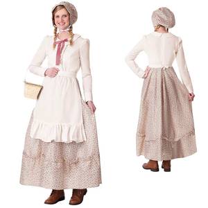 Vestido de Algodón Estilo Granja Campestre 2026 Nuevo Disfraz de Halloween de Maid, Loba o Abuela para Mujer Adulta, Envío Directo - Product Image 1