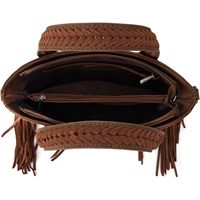 Sac fourre-tout en cuir véritable de style occidental pour femmes de haute qualité et ensemble de portefeuilles à la mode 2 pièces avec fermeture à glissière sac à bandoulière