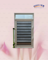 Ventanas de Aluminio y Vidrio con Diseño Moderno, Persianas Horizontales Ajustables de Vidrio Templado para Ventilación de Baños y Cocinas