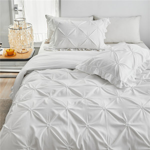 <strong>Custom</strong> High Quality New <strong>Style</strong> Bed Spreads Microfiber Bed <strong>Sheets</strong> Pure White Bedding Set - Product Image 3
