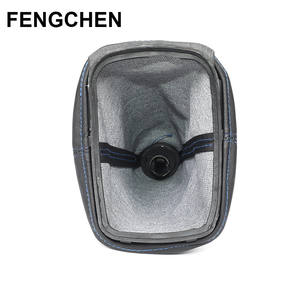 Couvercle de levier de vitesses Fengchen pour Volkswagen Bora Mk4 5 6 vitesses noir avec surpiqûres bleues - Product Image 3