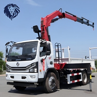 Camion-grue DONGFENG 4x2 d'occasion, grue de 10/12 tonnes, camion de transport, largement utilisé pour le levage et le transport d'équipements