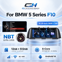 Pour BMW Série 5 F10 NBT CIC Écran audio stéréo de voiture Android 15 CarPlay Android Auto BT GPS DSP