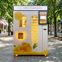 Máquina Expendedora de Zumo de Naranja Fresco Totalmente Automática con Pago con Tarjeta de Crédito, Monedas y Código QR para Centros Comerciales