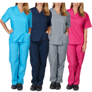 Usine Top Qualité Pantalon De Jogging Personnalisé Costume Uniformes D'hôpital Manches Courtes Infirmière Médicale Type Uniforme Ensemble De Gommage - Product Image 1