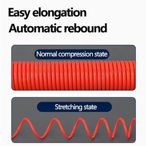 Khí nén PU mùa xuân ống không khí ống máy bơm không khí Máy nén khí 6 xoắn ốc ống hơi coiler 10 Kính thiên văn áp lực cao 8 mét hoặc PU Ống - Product Image 5