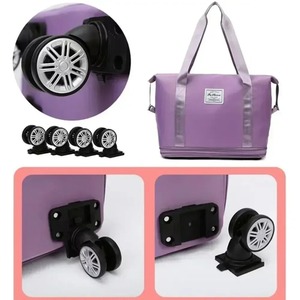 Travel Portable Large Capacity Detachable Universal <b>Wheel</b> Storage <b>Bag</b> Check-In <b>Bag</b> <b>with</b> <b>Wheel</b> Double Layer Carry-On <b>Bag</b> - Product Image 4