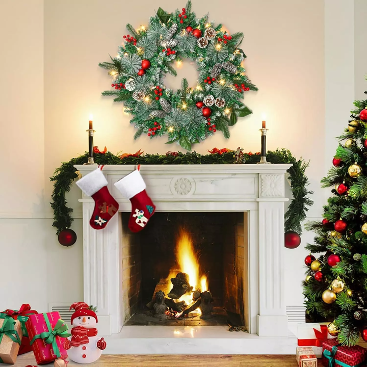 2025 New Design Christmas Indoor Artificial Garlands Wreaths Series for