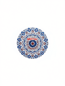 Espejo de Pared Decorativo Redondo Estilo Bohemio, Espejo Enmarcado de Vidrio para Decoración del Hogar - Product Image 1