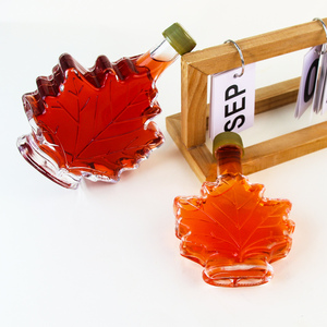 50ml 100ml 250ml lá hình rõ ràng Frosted cho nước giải khát mềm uống tipple với tùy chỉnh cap Maple Syrup chai thủy tinh - Product Image 6