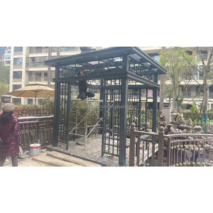 Gazebo Triangular Moderno para Patio, <span class=keywords><strong>3x3</strong></span>, 4x4, 5x5, 6x6, Estructura <span class=keywords><strong>de</strong></span> Aluminio, Gazebo para Jardín, Pabellón para Eventos, Pérgola - Product Image 4