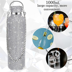 <span class=keywords><strong>Bling</strong></span> bouteille d'eau strass diamant bouteille d'eau réutilisable isolé en acier inoxydable <span class=keywords><strong>Bling</strong></span> 500ml gobelet - Product Image 4