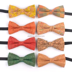 Unique Wooden Bow Tie For Man Women Cork Bowknot Retro Wood Handmade Bowties Daily Party Wedding Accessories Butterfly Wholesale