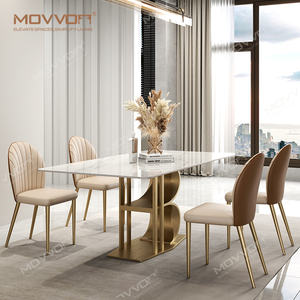 Table à Manger Portable Événements Clous en <span class=keywords><strong>Béton</strong></span> en Acier Inoxydable Ensembles d'Apprêts Extensibles 12 8 Cuisine Table à Manger en Porcelaine - Product Image 3