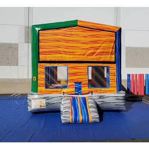 Château gonflable durable en PVC coloré avec toboggan pour enfants, idéal pour l'intérieur et les fêtes en extérieur - Product Image 4