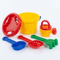 Ensemble d'outils de jardinage 6 pièces, ensemble de seaux de plage pour enfants, outils de creusement de sable, jouets d'été pour nourrissons et tout-petits