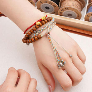 Cordon en coton enveloppé d'un câble métallique, résistant à l'usure, pour <span class=keywords><strong>perles</strong></span> <span class=keywords><strong>de</strong></span> Bouddha, fil à coudre à la main, cordon à <span class=keywords><strong>perles</strong></span> - Product Image 4