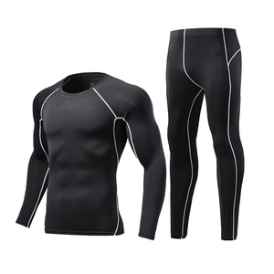 Fitness Breathable Men and Kids Sports Athletic Wear Workout Outfits Tight Fitness Elastic Waist Gym <strong>T</strong> <strong>Shirt</strong> and Pants - Product Image 3