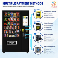 JOYVEND Slimme gekoelde snackautomaat met 21,5 inch touchscreen en SDK cloud-gebaseerd beheer voor sportscholen en sportcentra