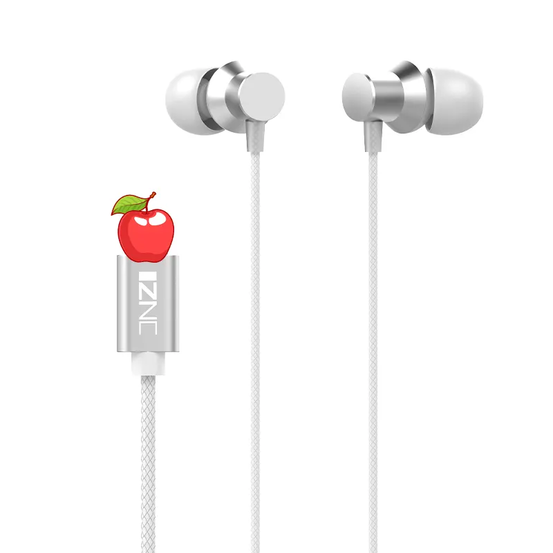 Wholesale N52 High Quality 1.2M White Hifi Stereo With Mic Lightning Plug Wired Earphones For Iphone