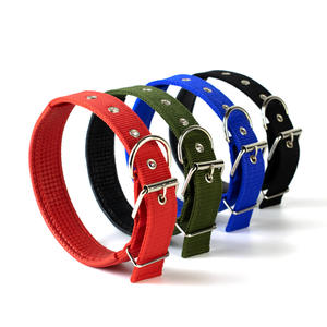 Venta al por mayor de collares de nailon para perros con forro de espuma acolchado correa de cuello ajustable para mascotas con hebilla de aleación de zinc para entrenamiento de correa - Product Image 1