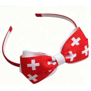 Serre-tête Trini 2026 pour le Gala International de Football, avec drapeau national et nœud en ruban imprimé, accessoire de coiffure pour l'encouragement - Product Image 5