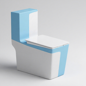 <span class=keywords><strong>WC</strong></span> monobloc en céramique noire avec <span class=keywords><strong>bouton</strong></span> carré pour salle de bain, vente en gros de sanitaires colorés - Product Image 4