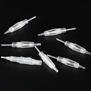 50 Stuks Wegwerp Schroef Cartridge Tattoo Naalden Voor Nieuwe Charmant Machine Permanente Make-Up Wenkbrauwen Lippen Micro Naalden 1R