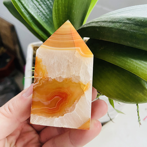 Columna de Cristal de Cornalina Natural al por Mayor, Torre de Cristal Fantasma, Piedra de Ágata Roja para Regalo - Product Image 3