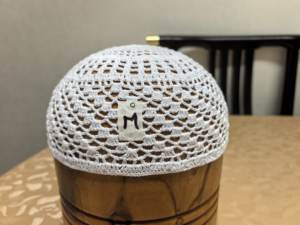 Chapeau brodé au crochet en <span class=keywords><strong>coton</strong></span> pur <span class=keywords><strong>DMC</strong></span> tissé à la main, unisexe, blanc, pour voyage, plage, sport, décontracté, cadeau islamique - Product Image 6