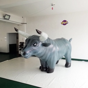 Toro gonfiabile per la pubblicità, gigante toro gonfiabile cartone animato mascotte nella pubblicità gonfiabili - Product Image 6