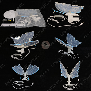 ANNIELU Accessoires Papillons LED Lumineux Romantiques avec Ailes Animées et Mobiles pour Décoration de Couloir de Mariage, Événements et Toiles de Fond de Fête - Product Image 2